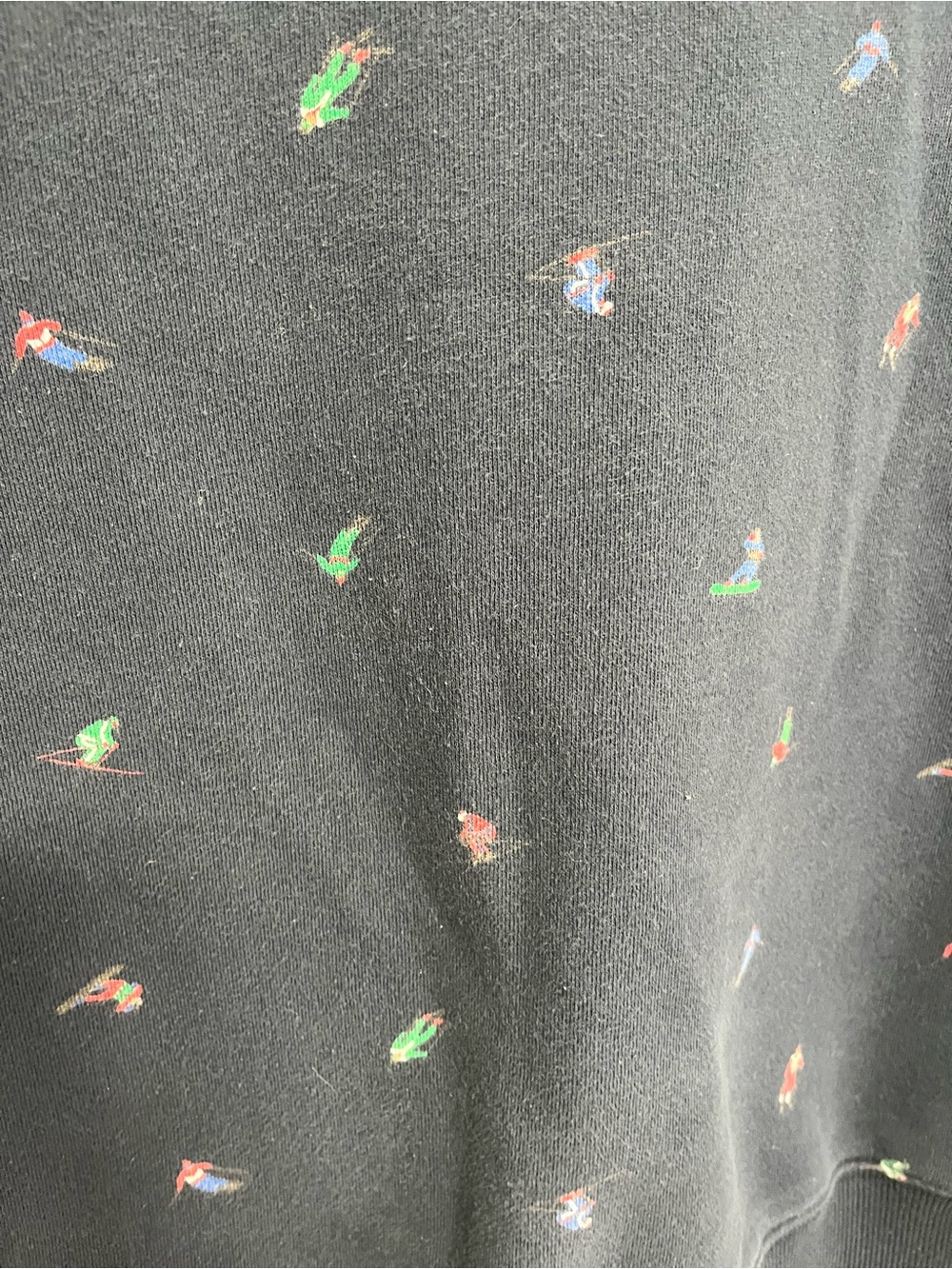Roots Women's Navy Sweatshirt with Tiny Multicolor Skiers Embroidery in size S - Picture 5 of 13
